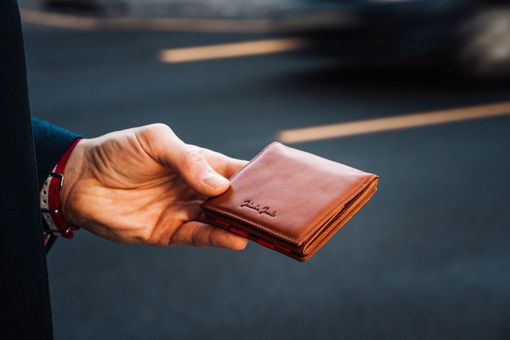 Funktionaler Geldbeutel Jaimie Jacobs Leder braun